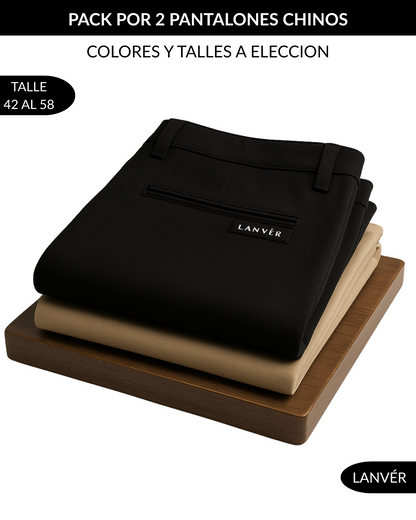 [PACK INICIAL 2 PANTALONES CORTE CHINO ]